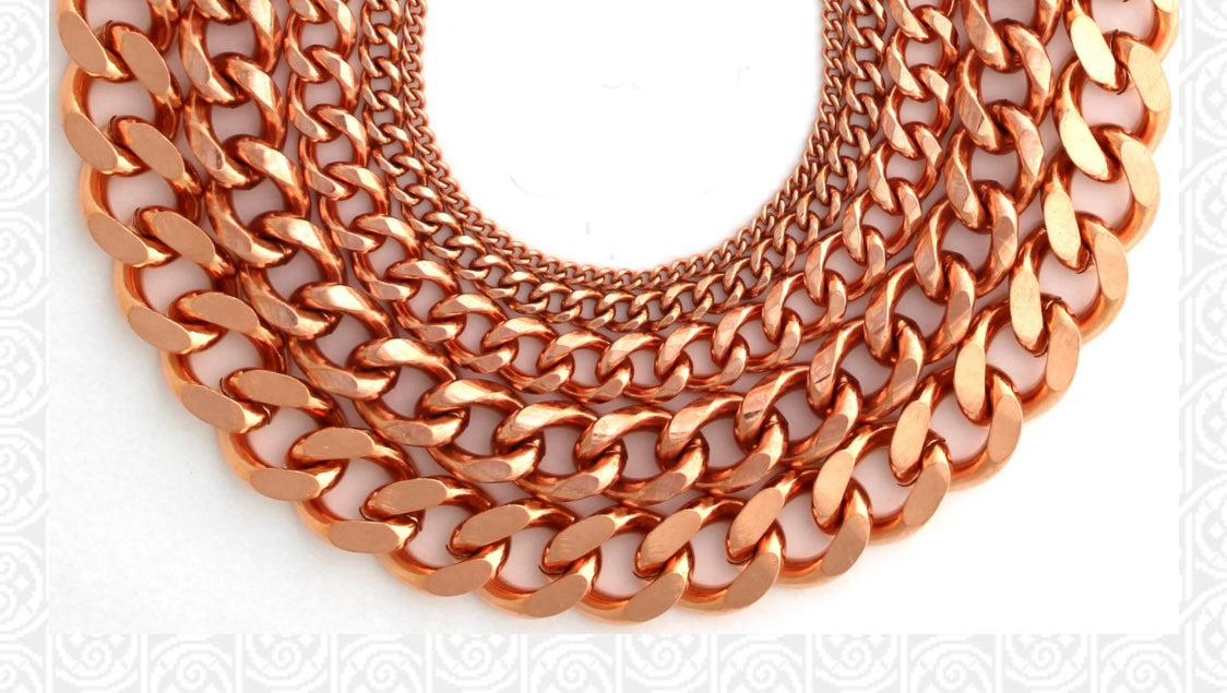 Copper Cuban Link Necklaces